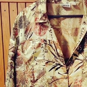 Chico's Asian inspired silk jacket